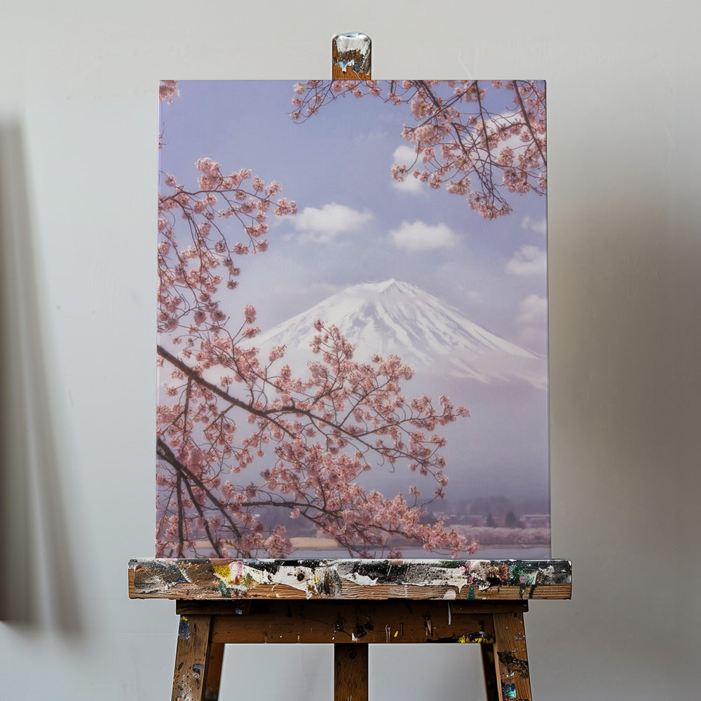 Fuji-bjerget i kirsebærblomsterne | Lærredsbilleder