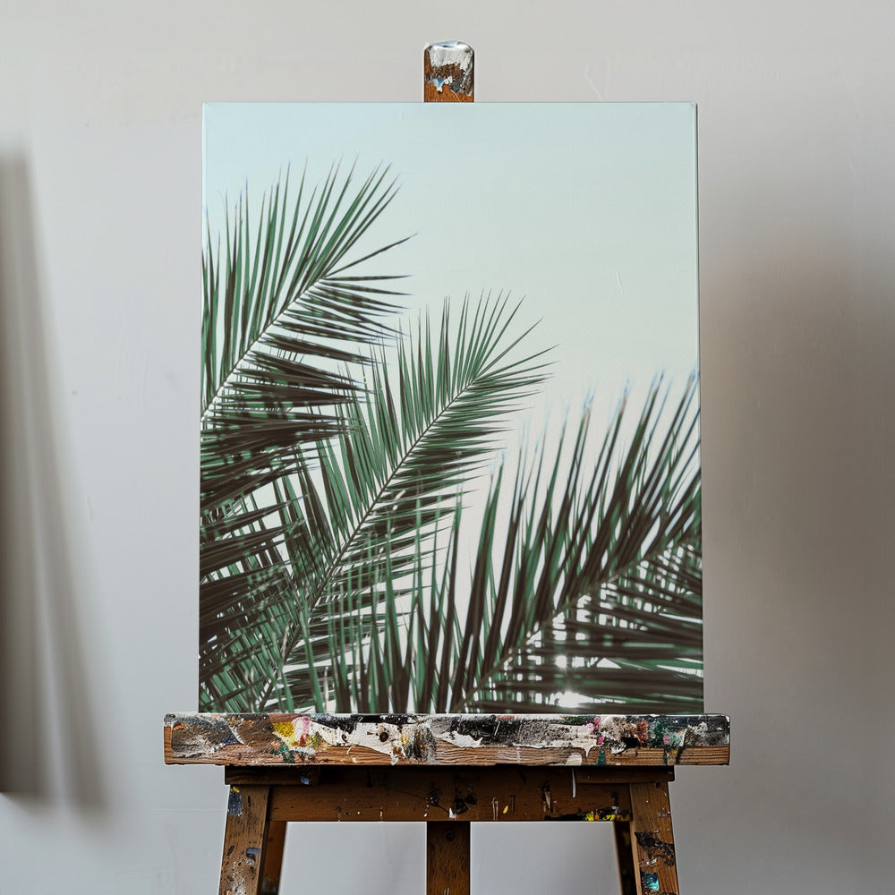 Palm leaves, sky_1 | Canvas