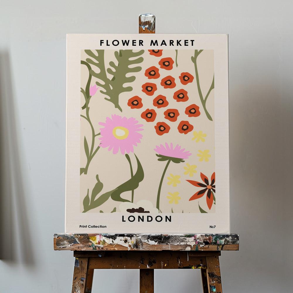 Kukkamarkkinat Lontoossa | Canvastaulut