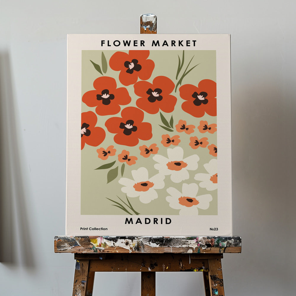 Blumenmarkt Madrid | Leinwand-Bilder