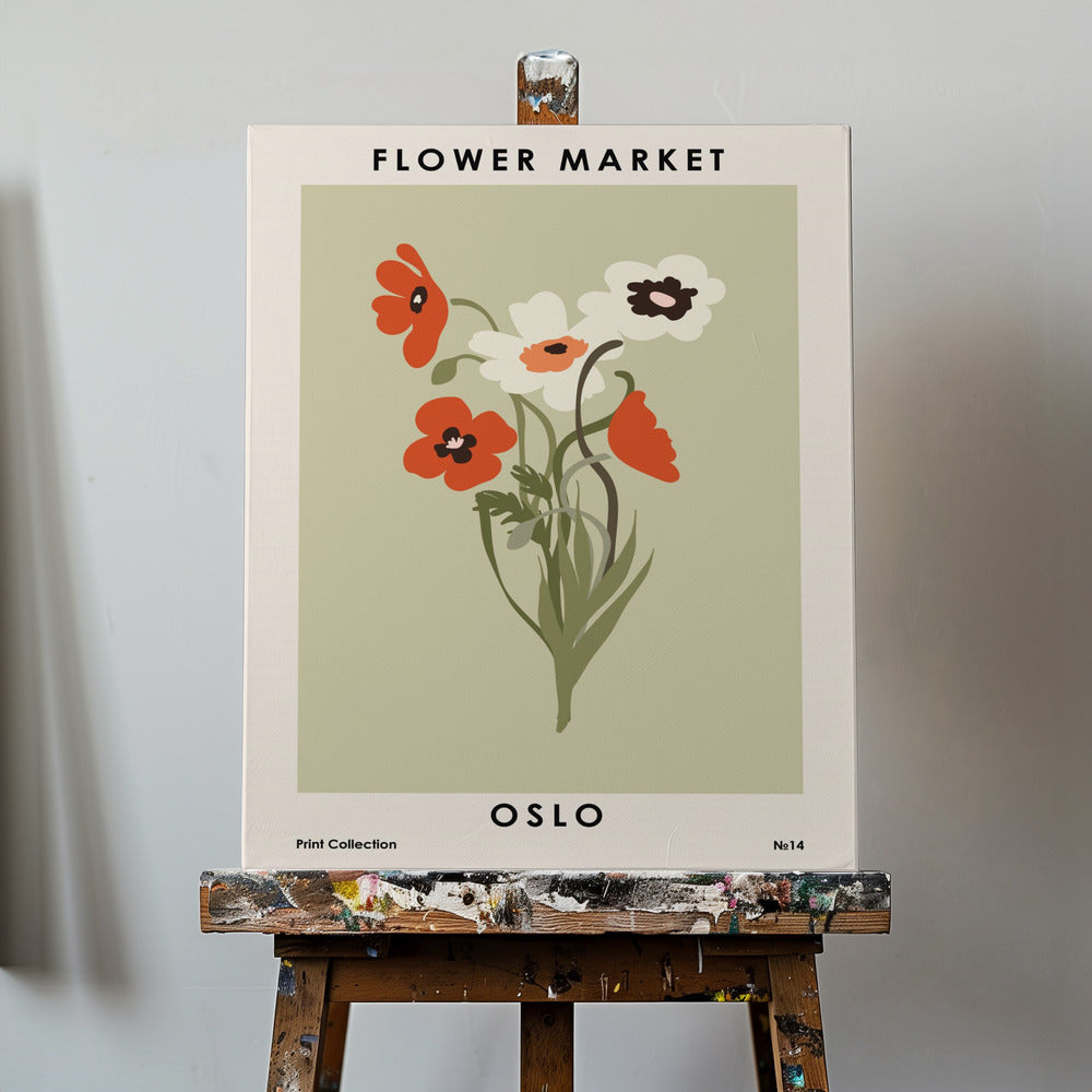 Kukkamarkkinat Oslossa | Canvastaulut