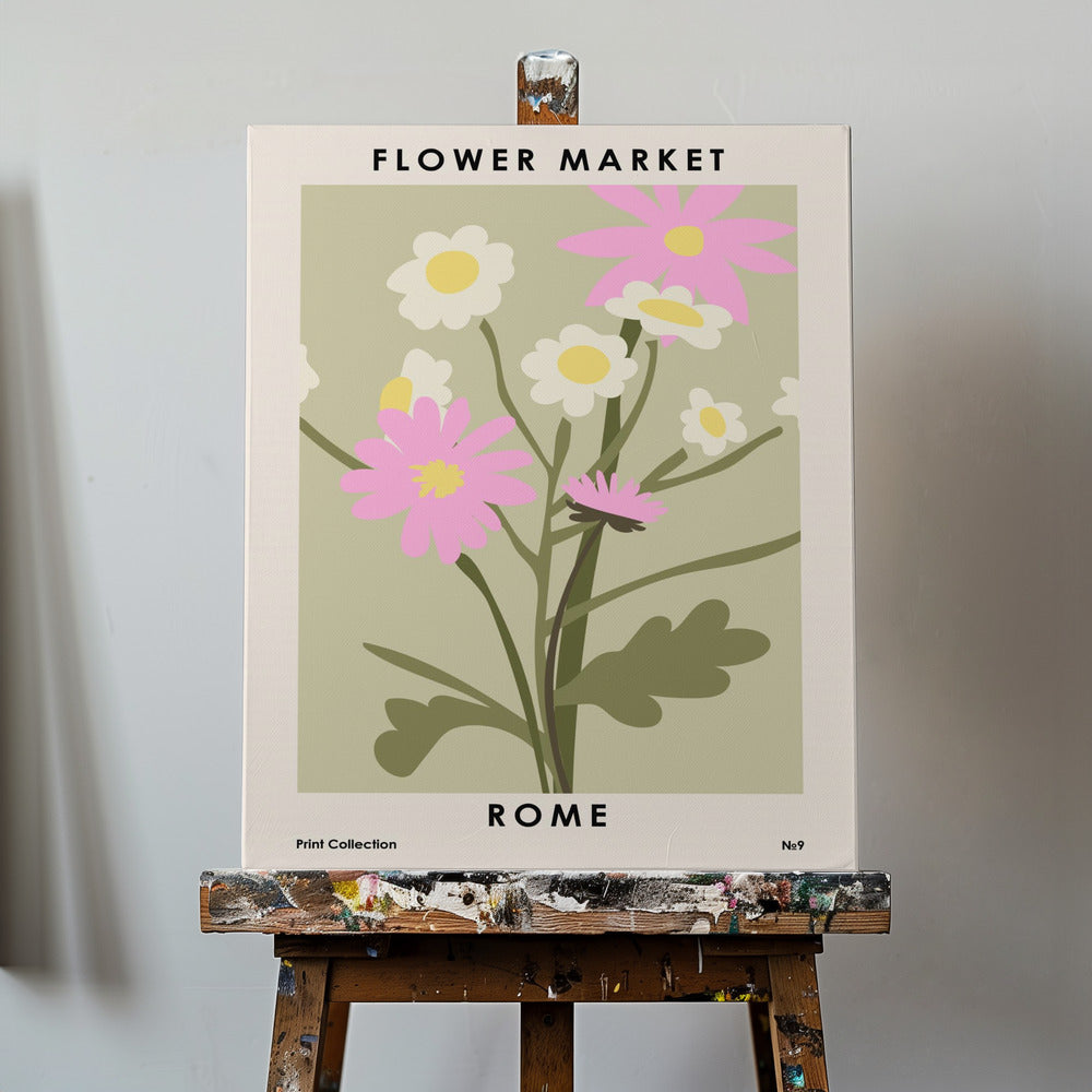 Blumenmarkt Rom | Leinwand-Bilder