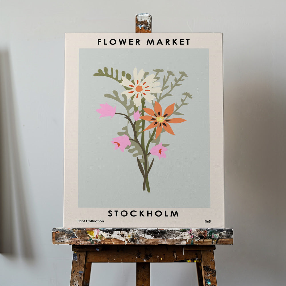 Blumenmarkt Stockholm | Leinwand-Bilder