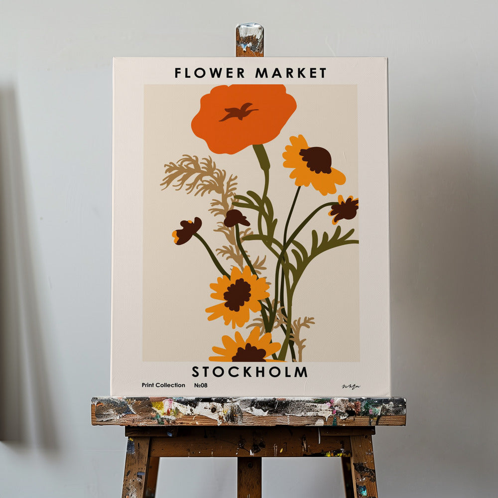 Kukkamarkkinat. Tukholma | Canvastaulut