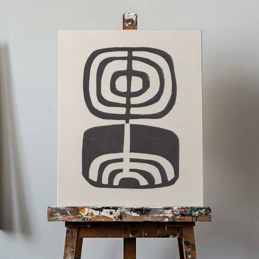 Moderner Pflanzen-/Linoldruck | Leinwand-Bilder