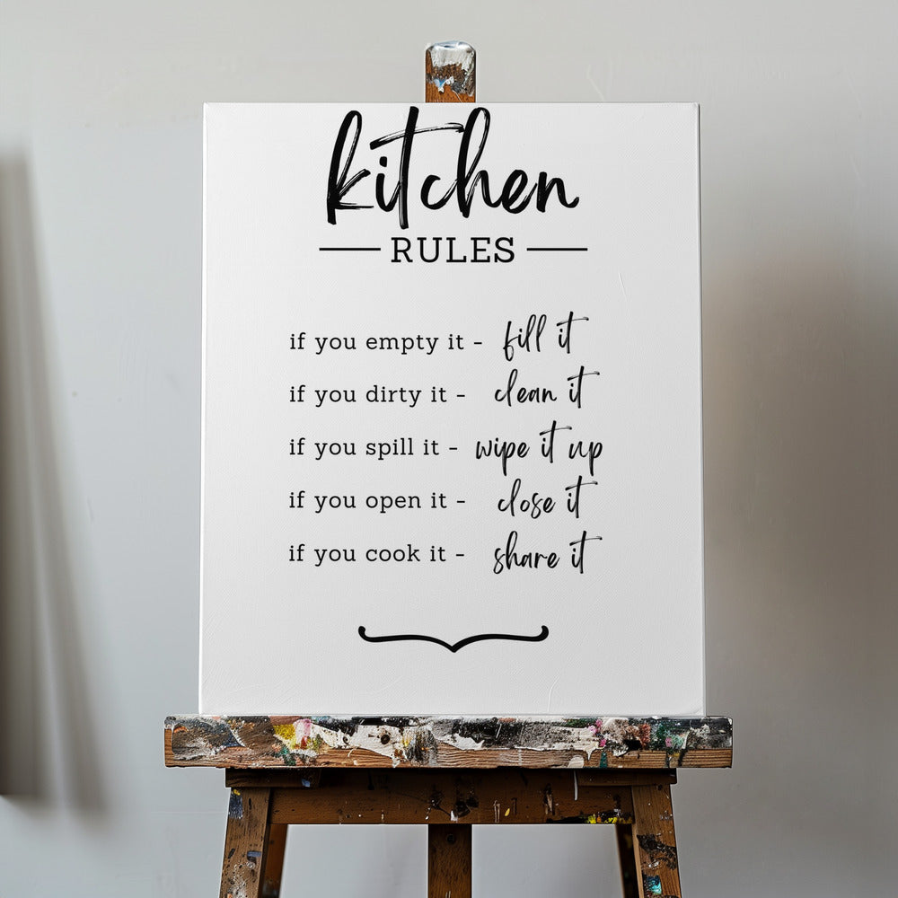 Keittiösäännöt | Canvastaulut