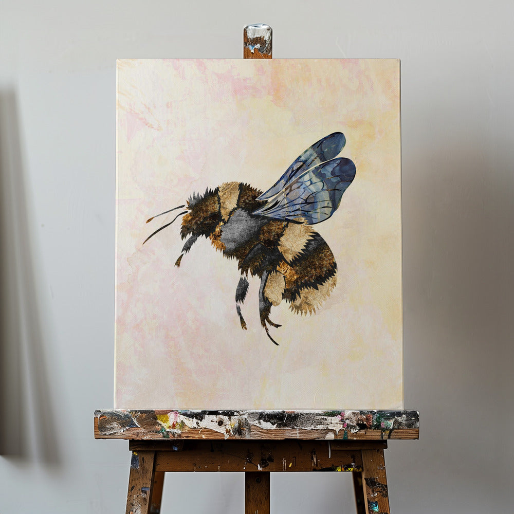 Grunge Watercolour Bee | Canvas