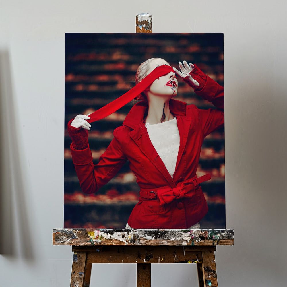 Karmiininpunainen huntu | Canvastaulut