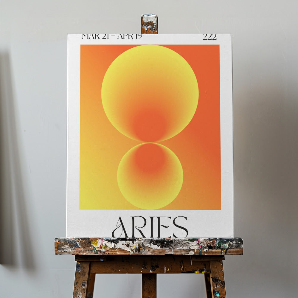 Liukuvärjätyt ympyrät oransseissa sävyissä | Canvastaulut