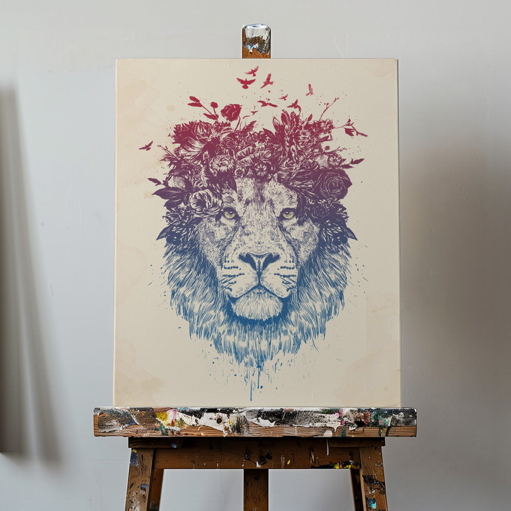 Blumenlöwe | Leinwand-Bilder