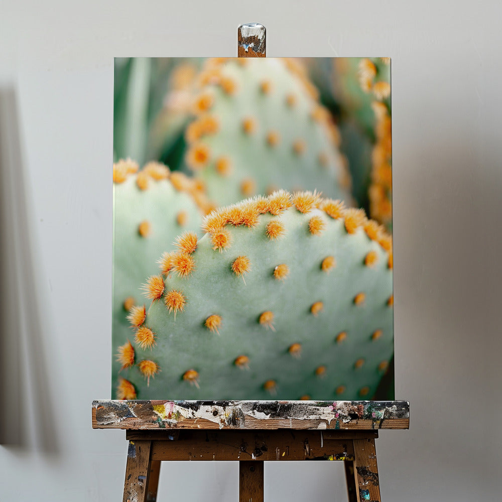 Orange und Grün II – Botanische Fotografie aus Marrakesch | Leinwand