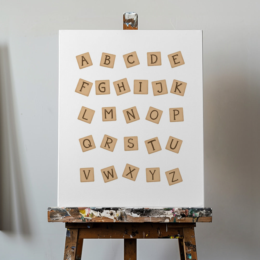 Träklossar ABC | Canvas