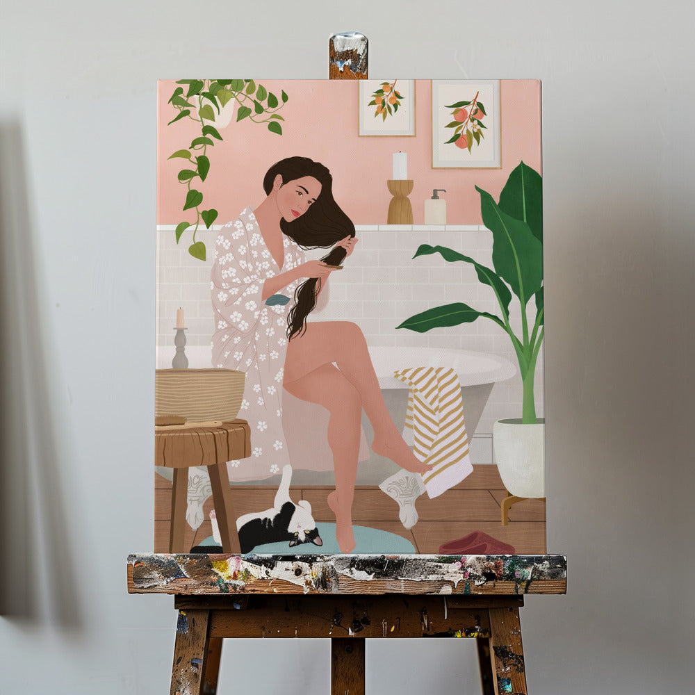 Nach einem Bad | Leinwand-Bilder