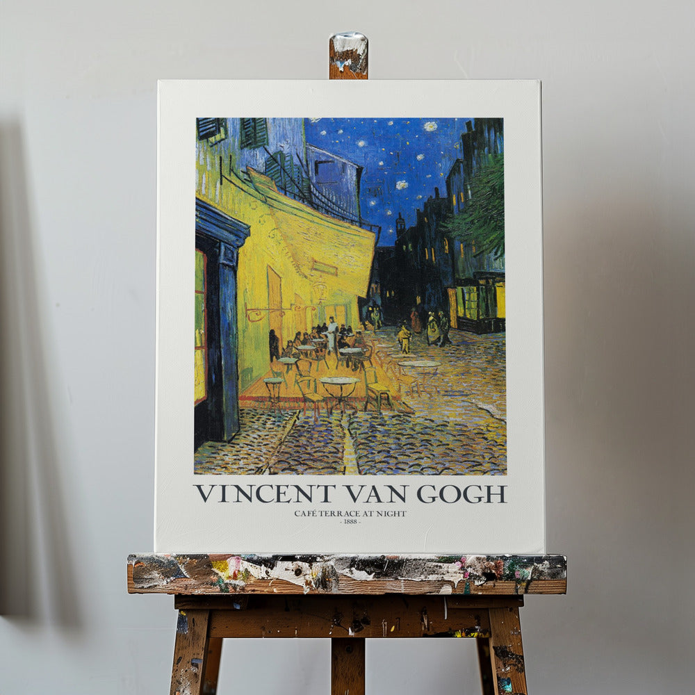 Caféterrasse bei Nacht | Leinwand-Bilder