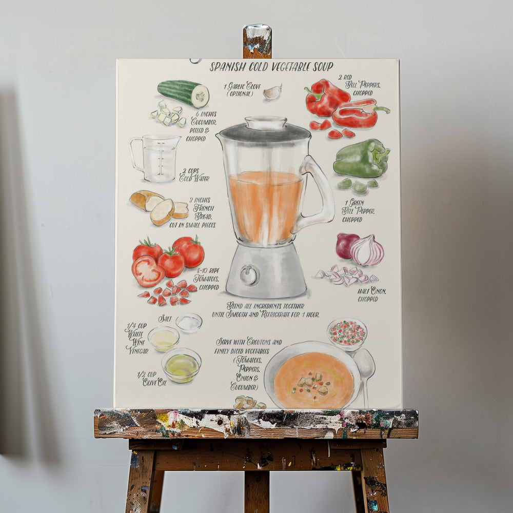 Gazpacho kuvitettu resepti englanniksi | Canvastaulut
