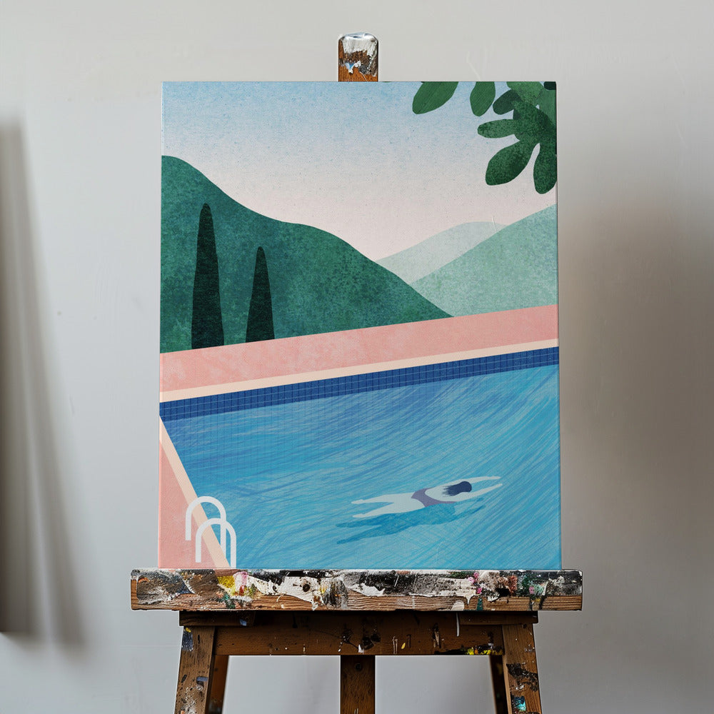 Schwimmbad ii | Leinwand-Bilder