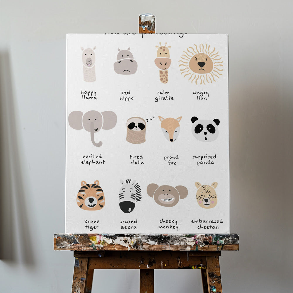 Lasten rauhoittava meditaatio tunteista -tuloste 1 | Canvastaulut