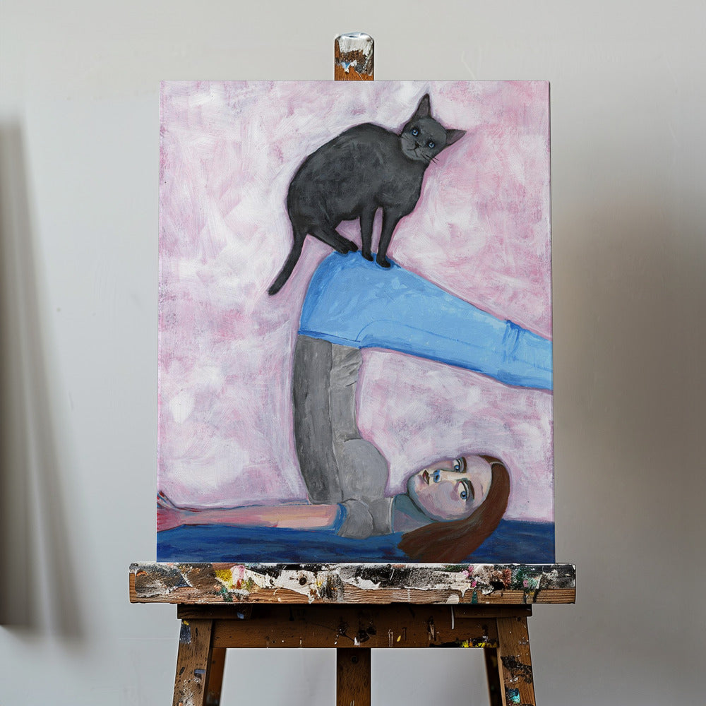 Joogaa kissani kanssa | Canvastaulut