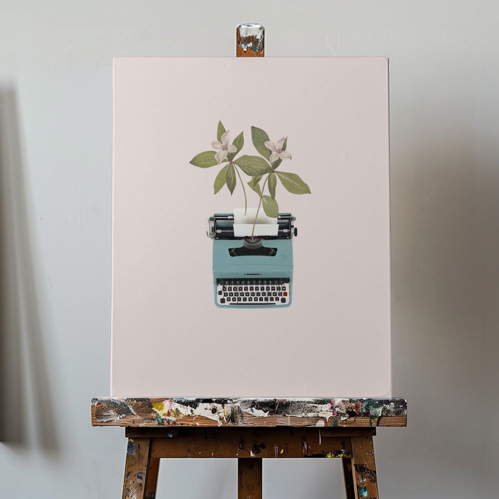 Máquina de escribir botánica | Impresiones en Lienzo