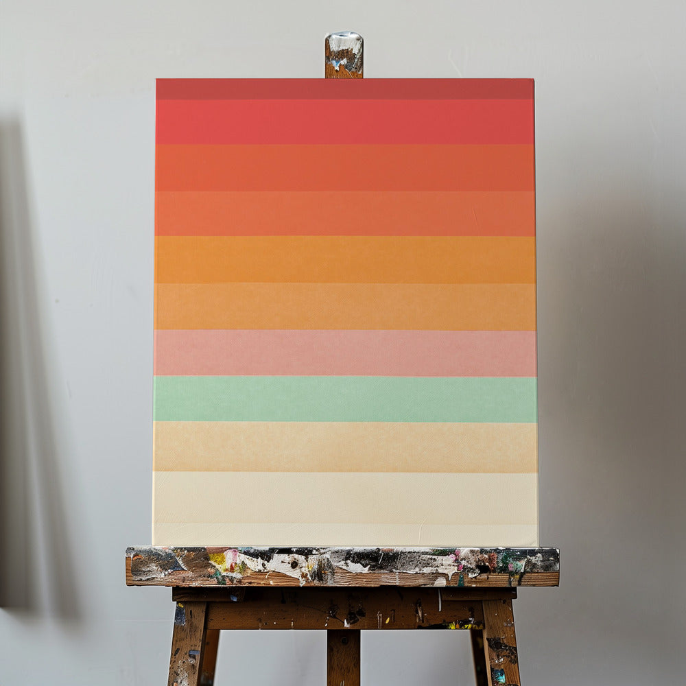 Regenbogen-Chevrons | Leinwand