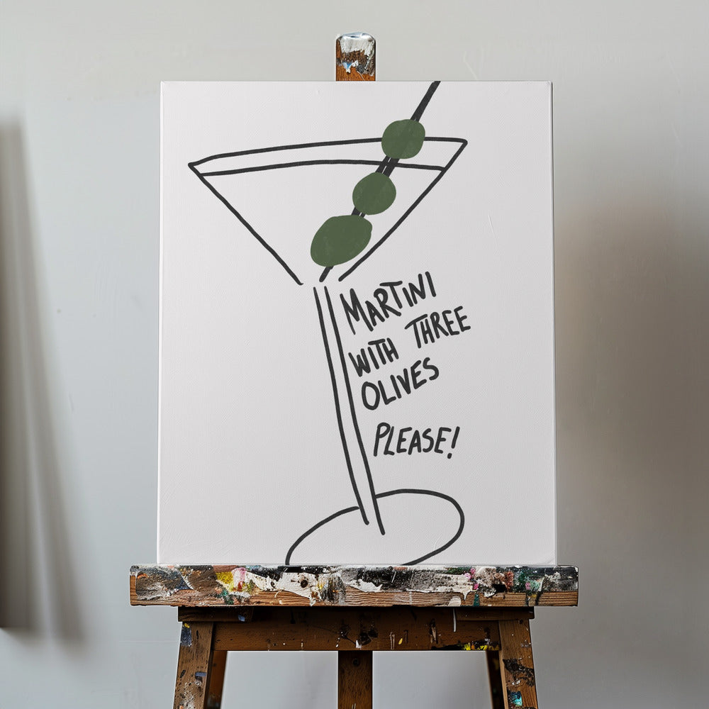 Oliivi Trio Martini | Canvastaulut