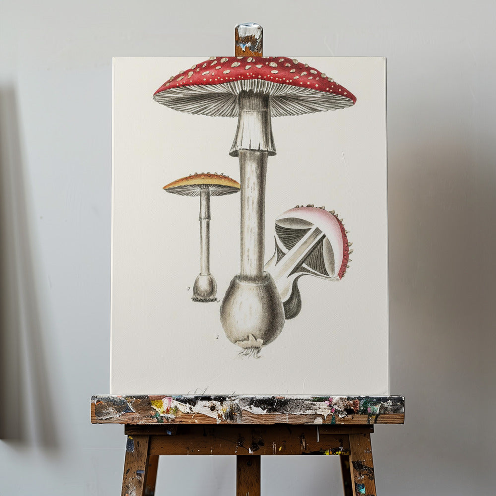 Amanita Muscaria Illustration. Medical Botany 1836 | Canvas