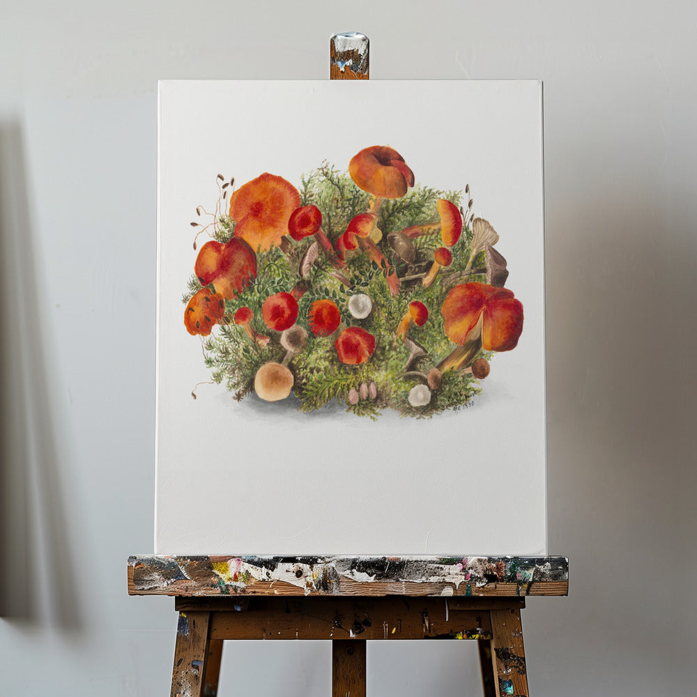 Study of Mushrooms (1880) Portrait Mode | Canvas
