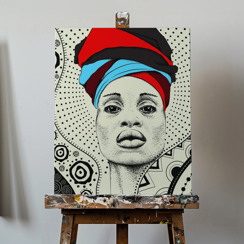 Abstrakte minimalistische starke Frau | Leinwand-Bilder