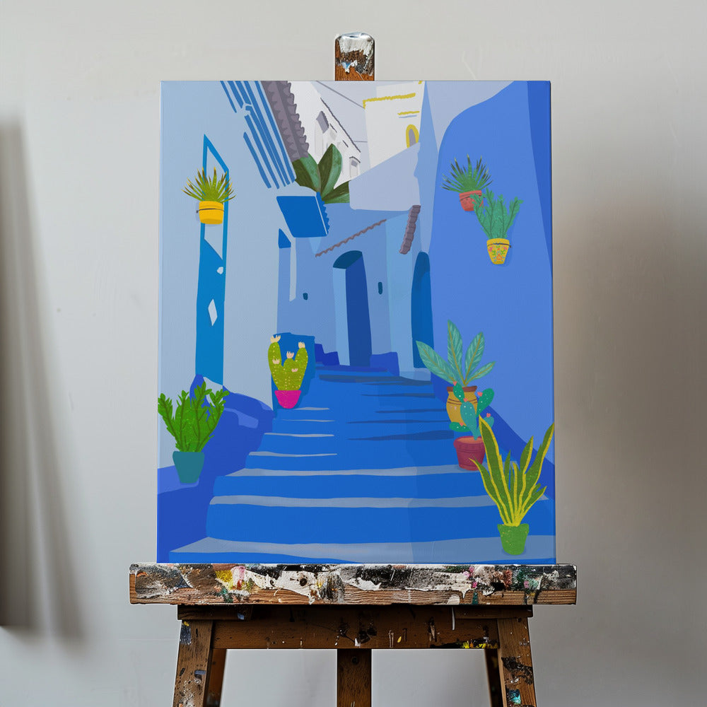 Sininen kaupunki | Canvastaulut