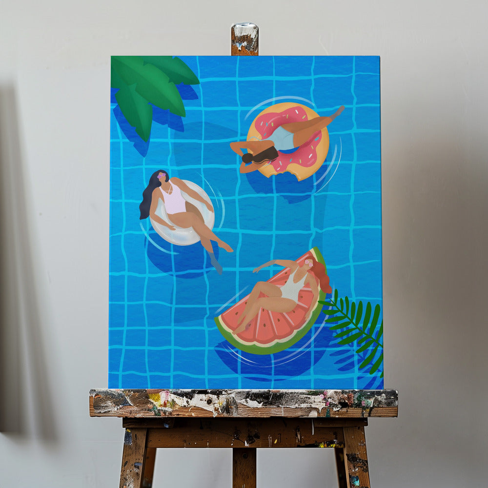 Panie z basenu | Wydruki na łótnie