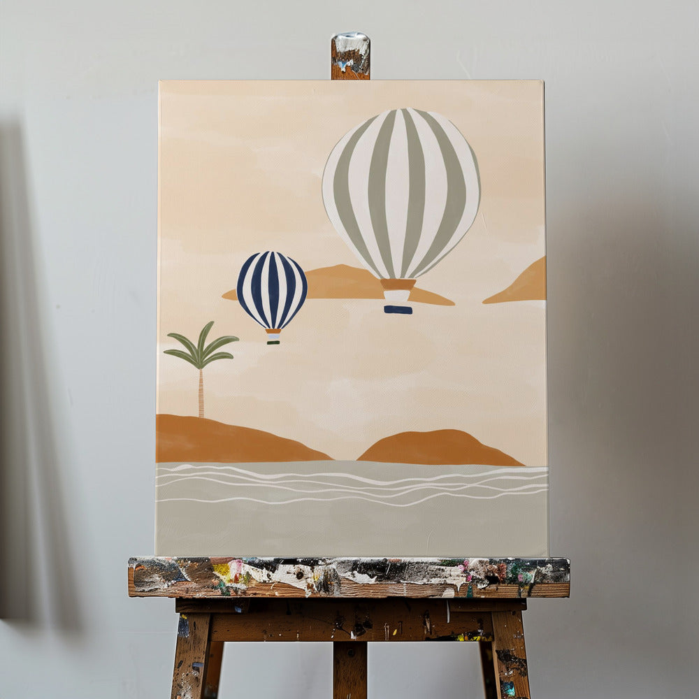 Airballoons In Dessert | Canvas