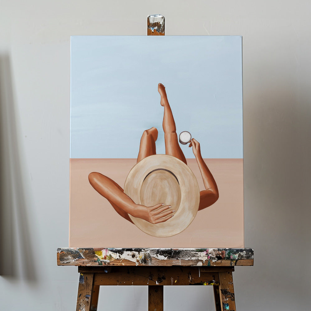 Mädchen am Pool | Leinwand-Bilder