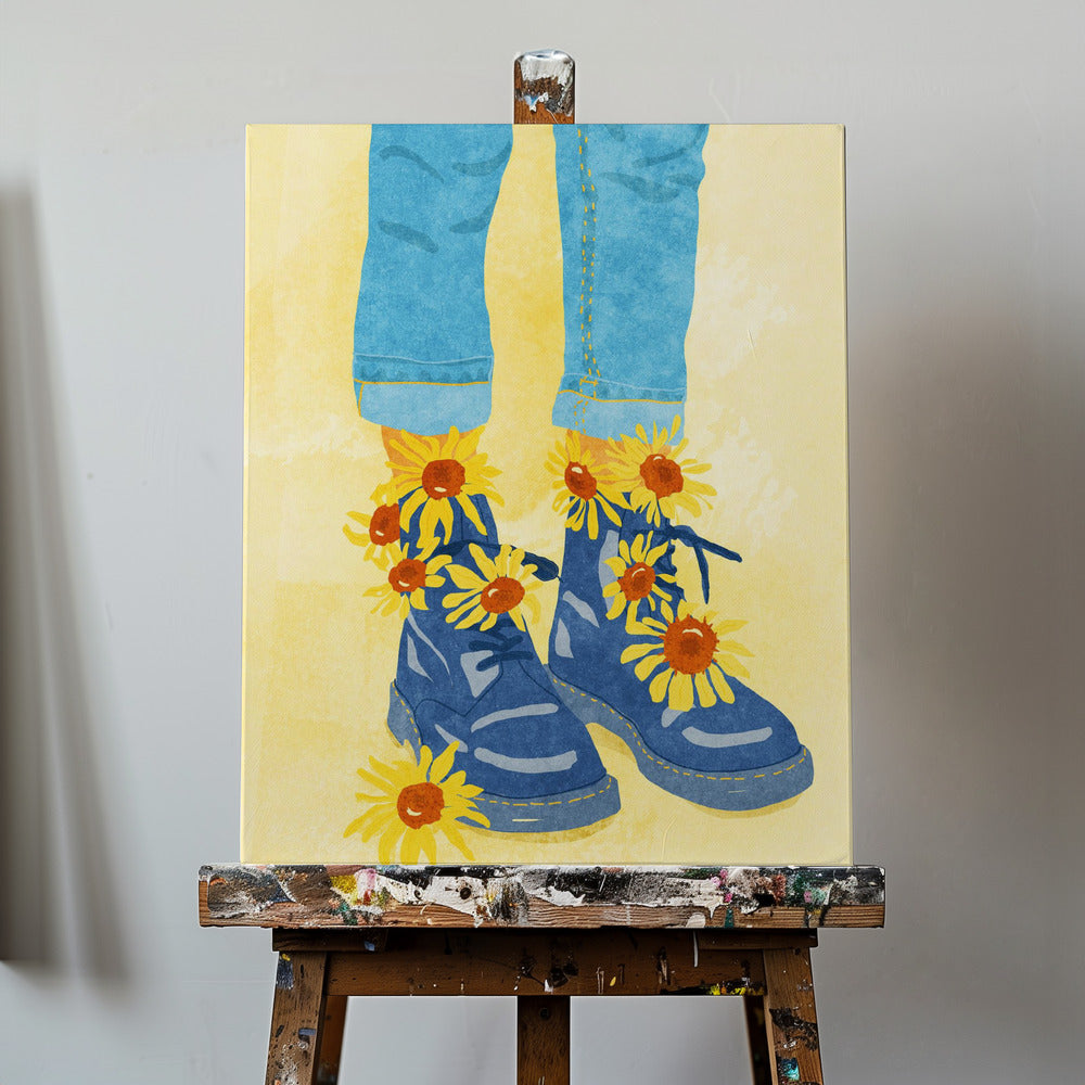 Auringonkukkakävely | Canvastaulut