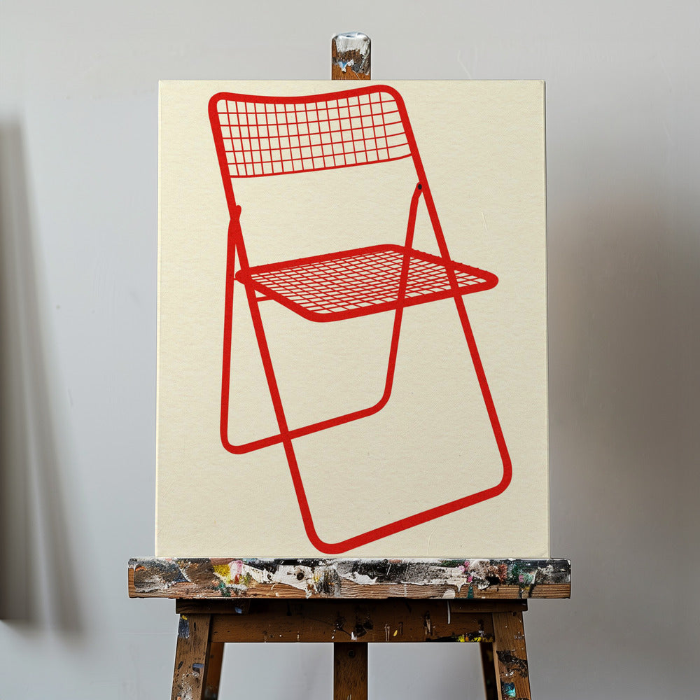 Krzesło Ted Net czerwone | Wydruki na łótnie