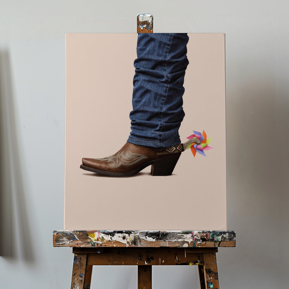 Nicht ernst gemeinter Cowboy | Leinwand-Bilder