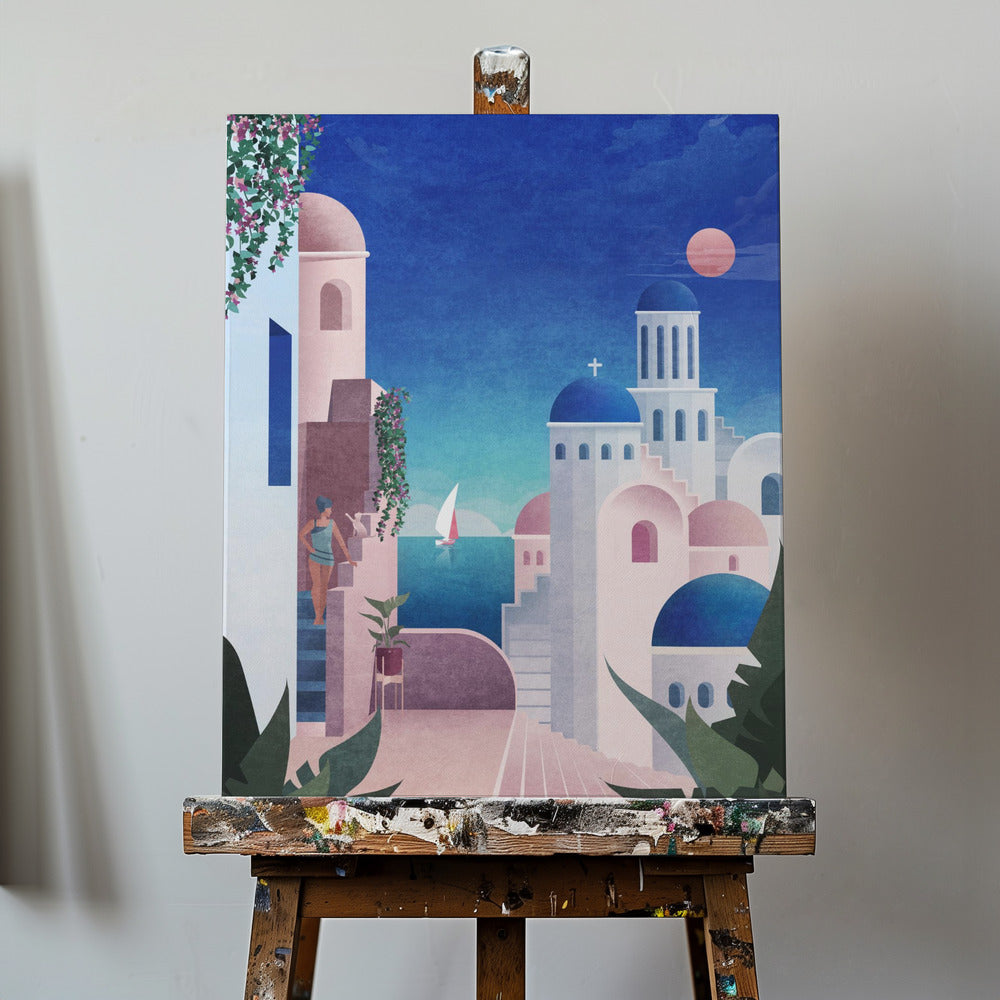 Santorini | Wydruki na łótnie