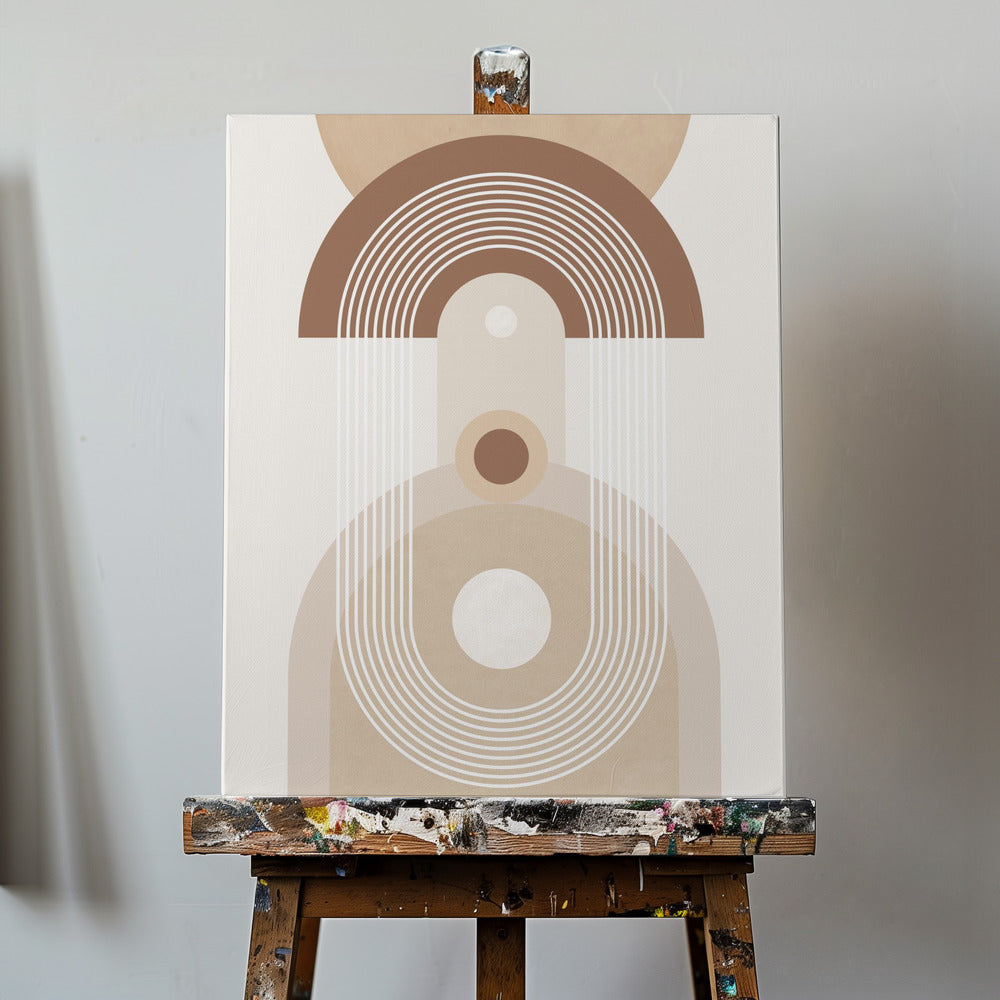 Beige Mid-Century Poster | Canvas