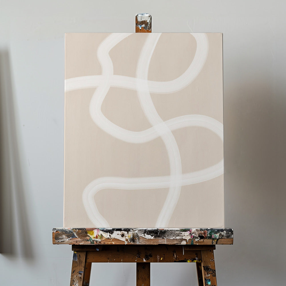 Weißer Pinselstrich Poster - Kunstdruck | Leinwand-Bilder