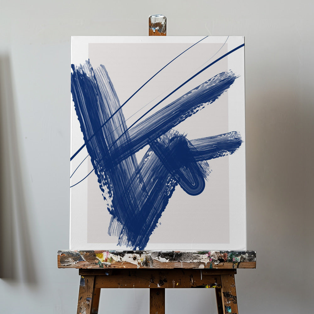 Pinceladas azules atrevidas | Impresiones en Lienzo