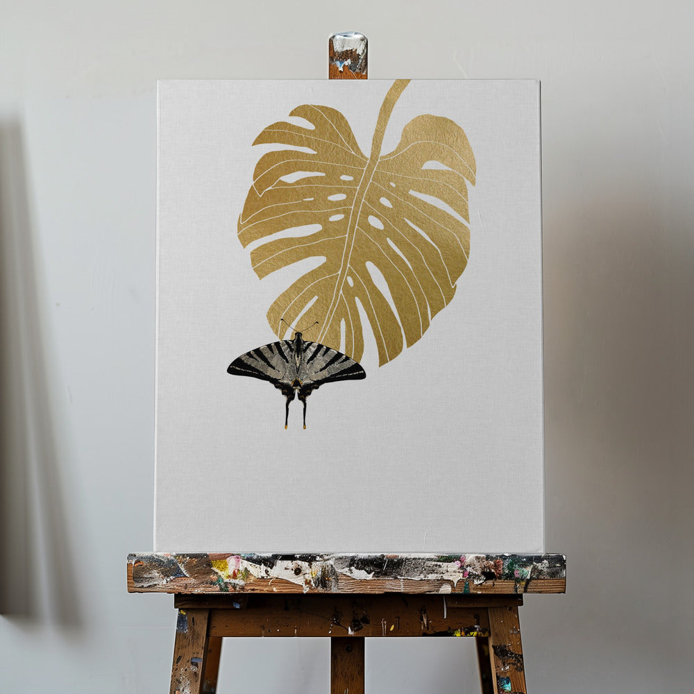 Perhosen ja peikonlehden lehti | Canvastaulut