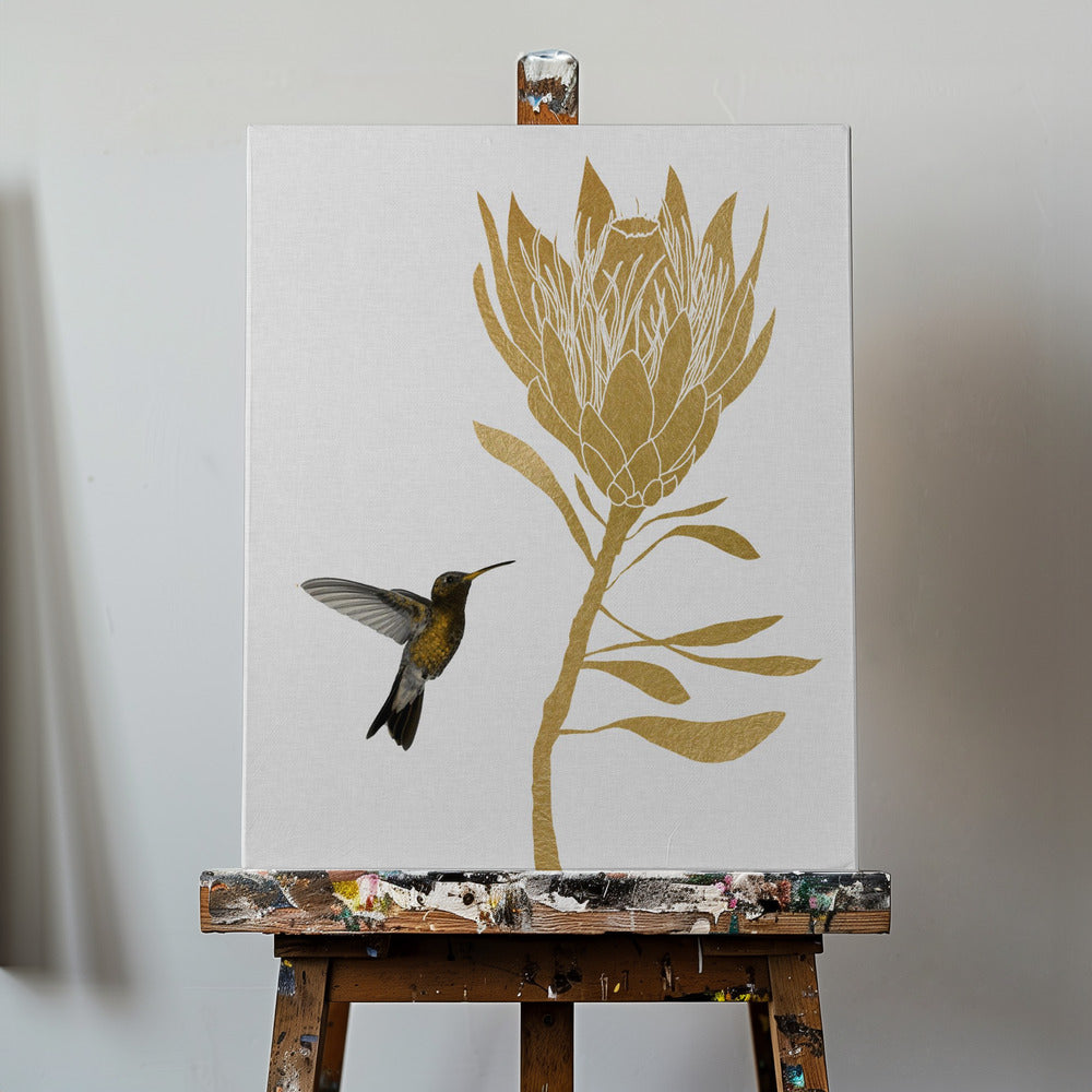 Hummingbird & Flower I | Canvas