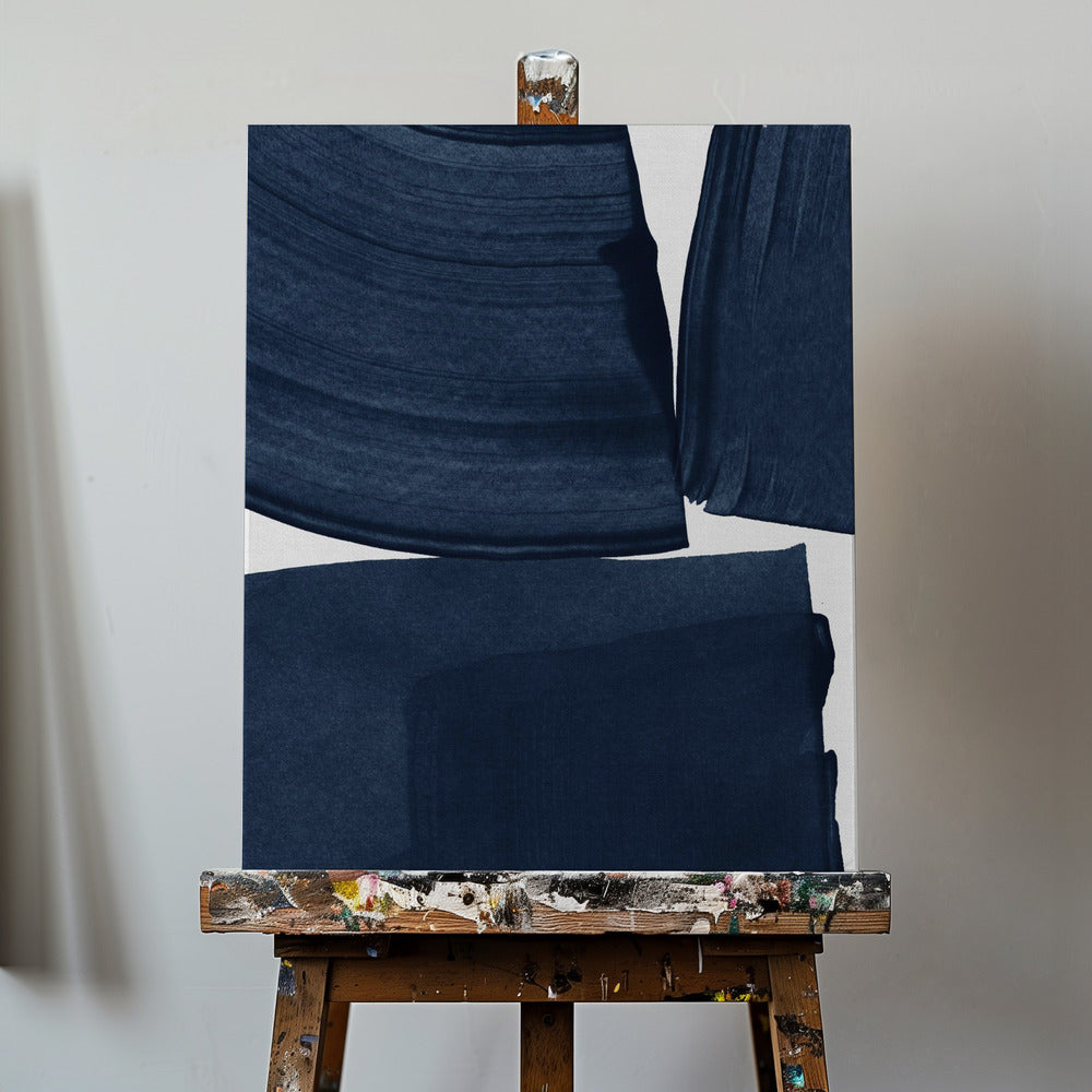 Minimalistisk Maleri Blå I | Lærredsbilleder