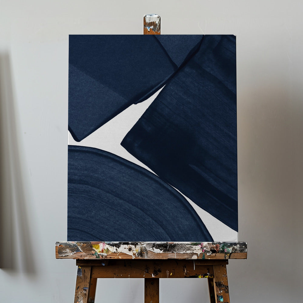 Minimalistisches Gemälde Blau II | Leinwand-Bilder