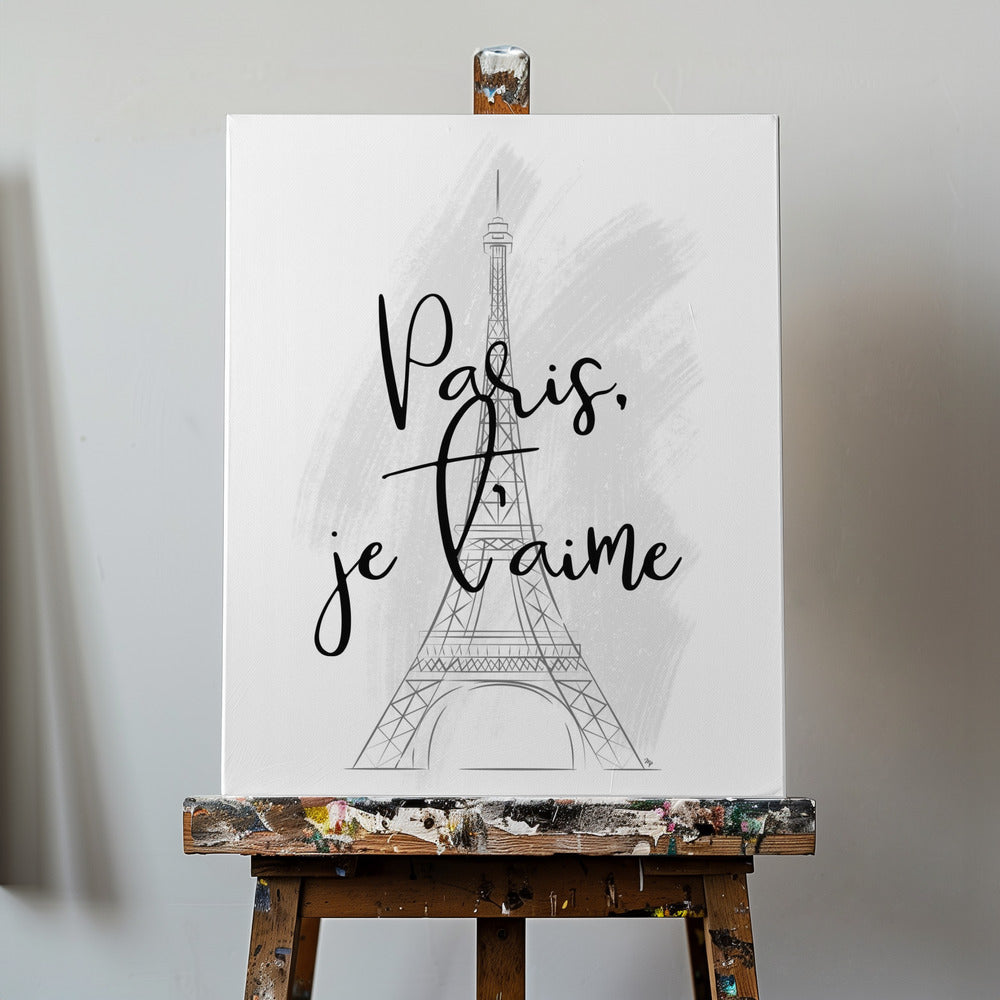 Rakkautta Pariisissa -luonnos | Canvastaulut