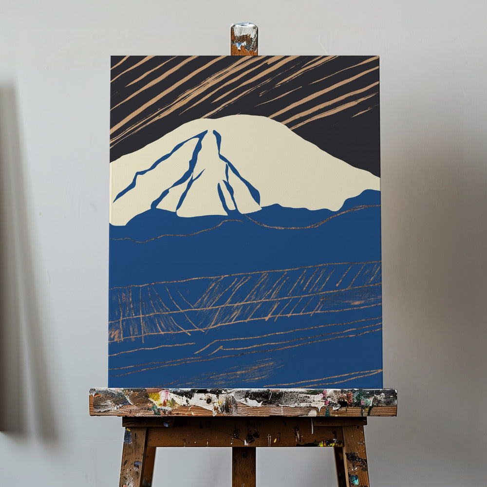 Snowy Mountain Glow | Canvas