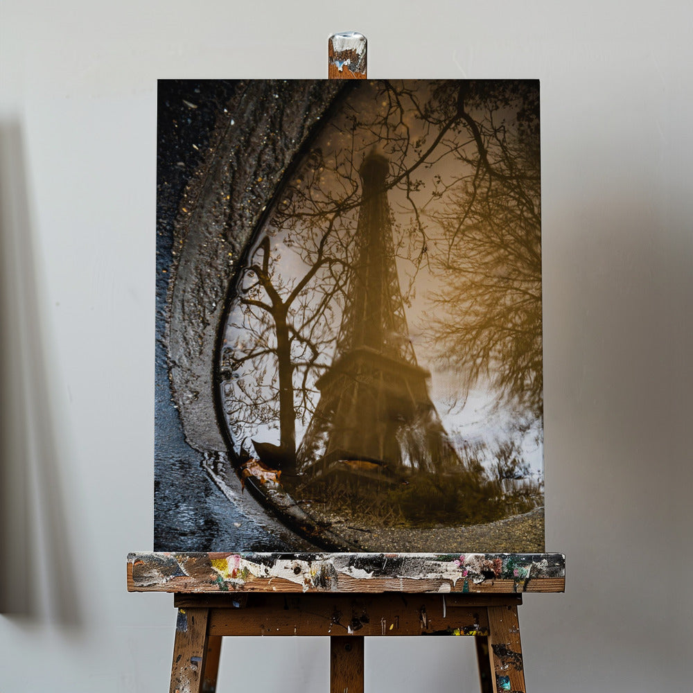 Odbicie wieży Eiffla | Wydruki na łótnie