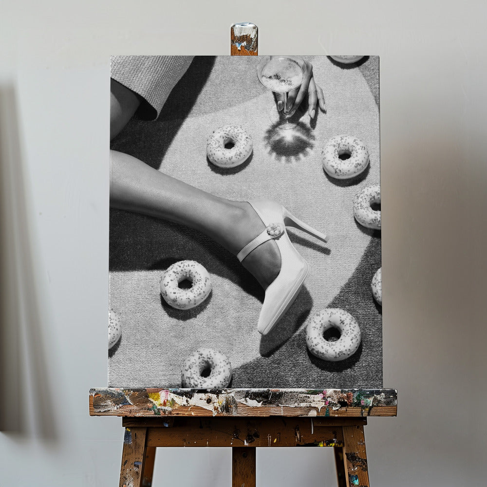 Disko mustavalkoinen | Canvastaulut