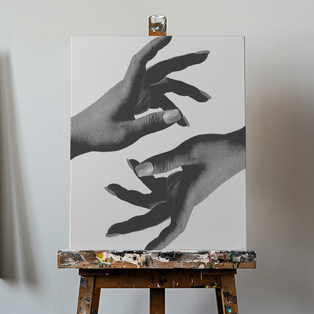 Kädet mustavalkoinen | Canvastaulut