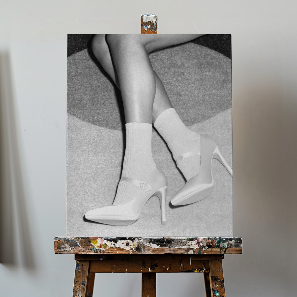 Jalat mustavalkoinen | Canvastaulut
