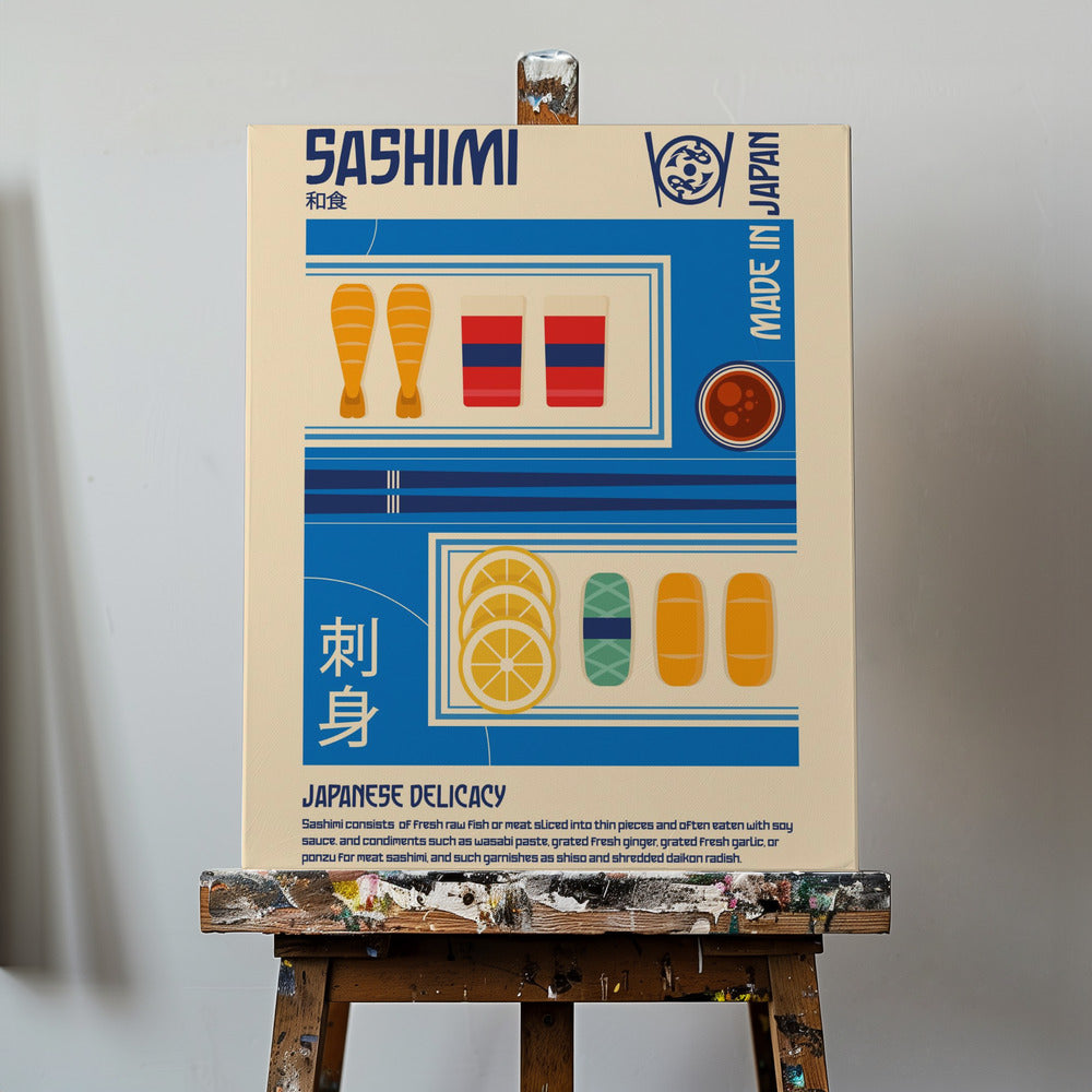 Sashimi japanilainen ruokakuva | Canvastaulut